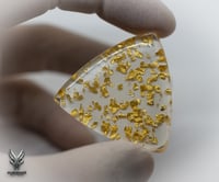 Image 4 of NEW: 6mm 'Real Gold Leaf Flakes' plectrum 