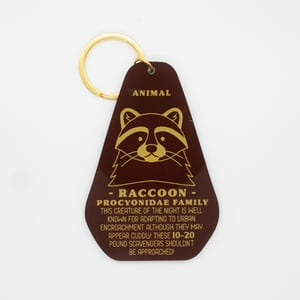 Raccoon Track Keychain