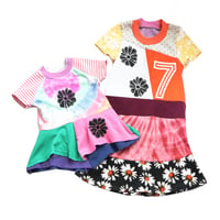 Image 3 of daisy flowers floral 7 seven 7th 7/8 seventh birthday bday short sleeve courtneycourtney dress gift