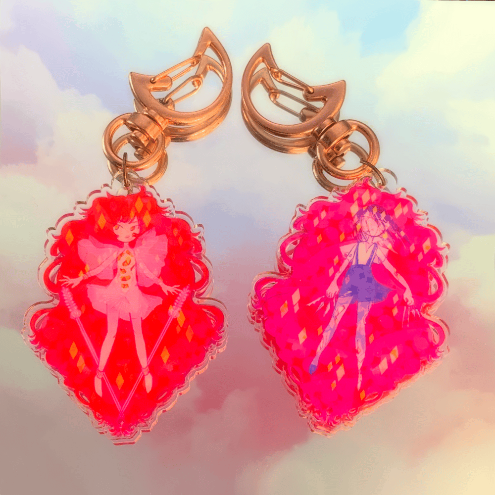 Image of Old original charm & Rutile × Padparadscha charm