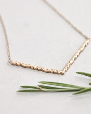 Image of *SALE* Floral carved chevron necklace ( made in silver or 9ct gold )