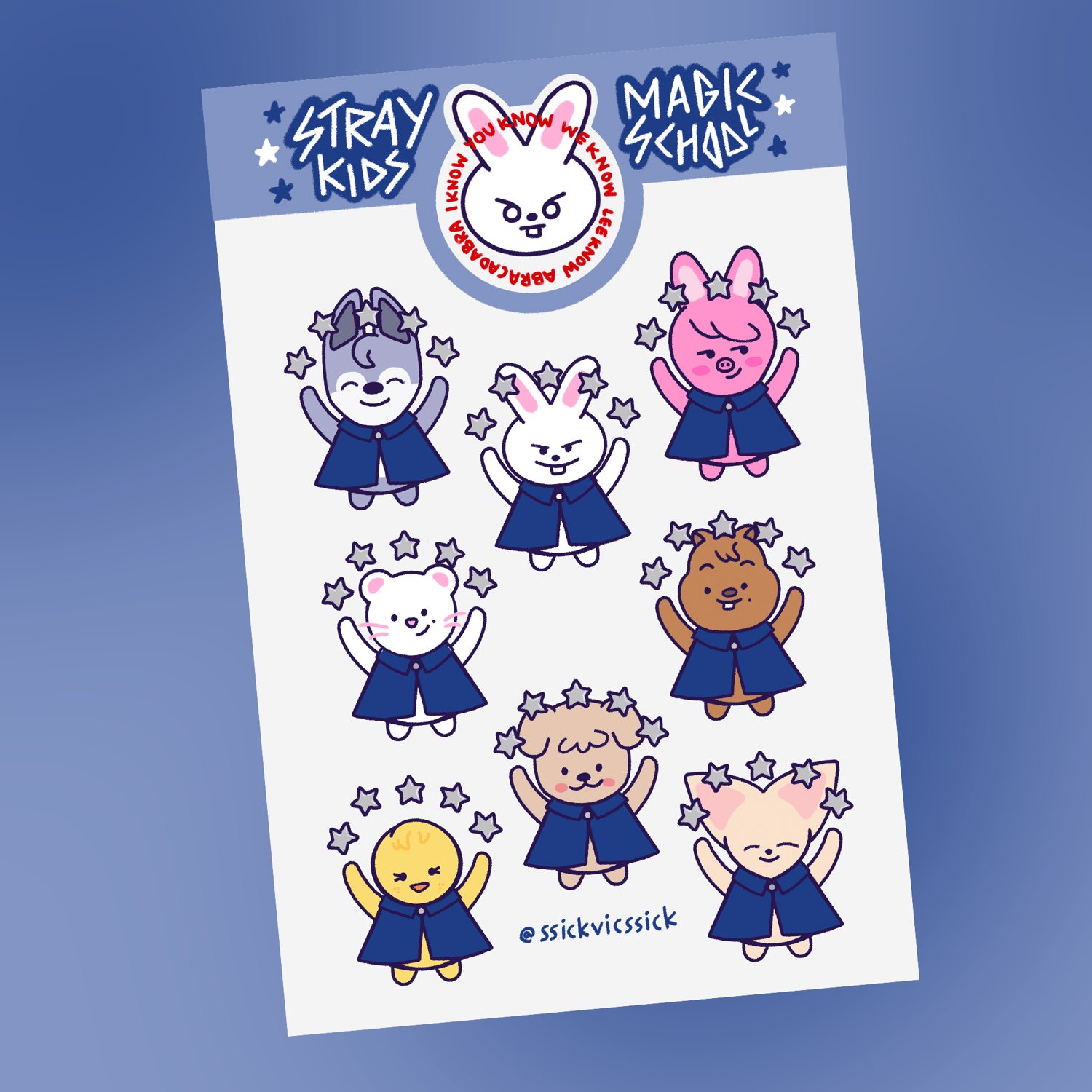 Stray Kids Magic School Sticker Sheet