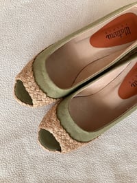 Image 1 of Open-Toe Platform Wedges, 2-inch, Light Fatigue