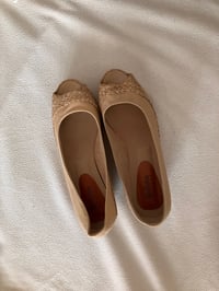 Image 2 of Open Toe Wedges-Dark Beige