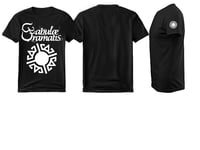 Black T-shirt | White emblem & logo 