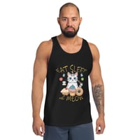 Image 3 of Eat, Sleep, Meow Men's Tank Top