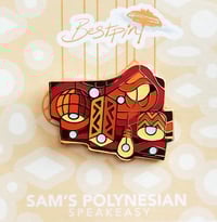 Image 4 of Tiki Lights: Volcano pin (Glow-in-the-Dark!)