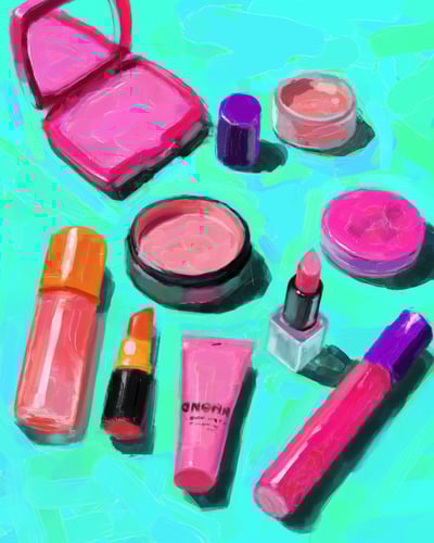 Image of Retro Makeup Print