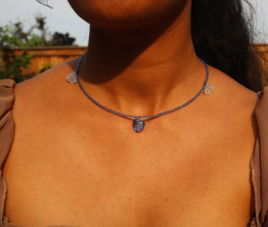 Image of blue babe necklace