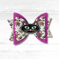 Halloween Cat Hair Bow, Handmade Hair Bow 