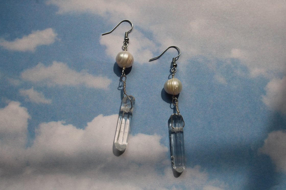 Image of nature's pearl earrings