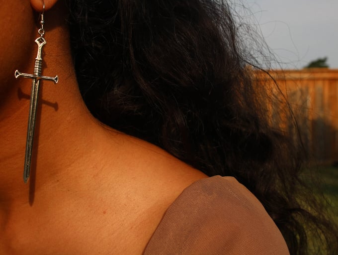 Image of sword earrings