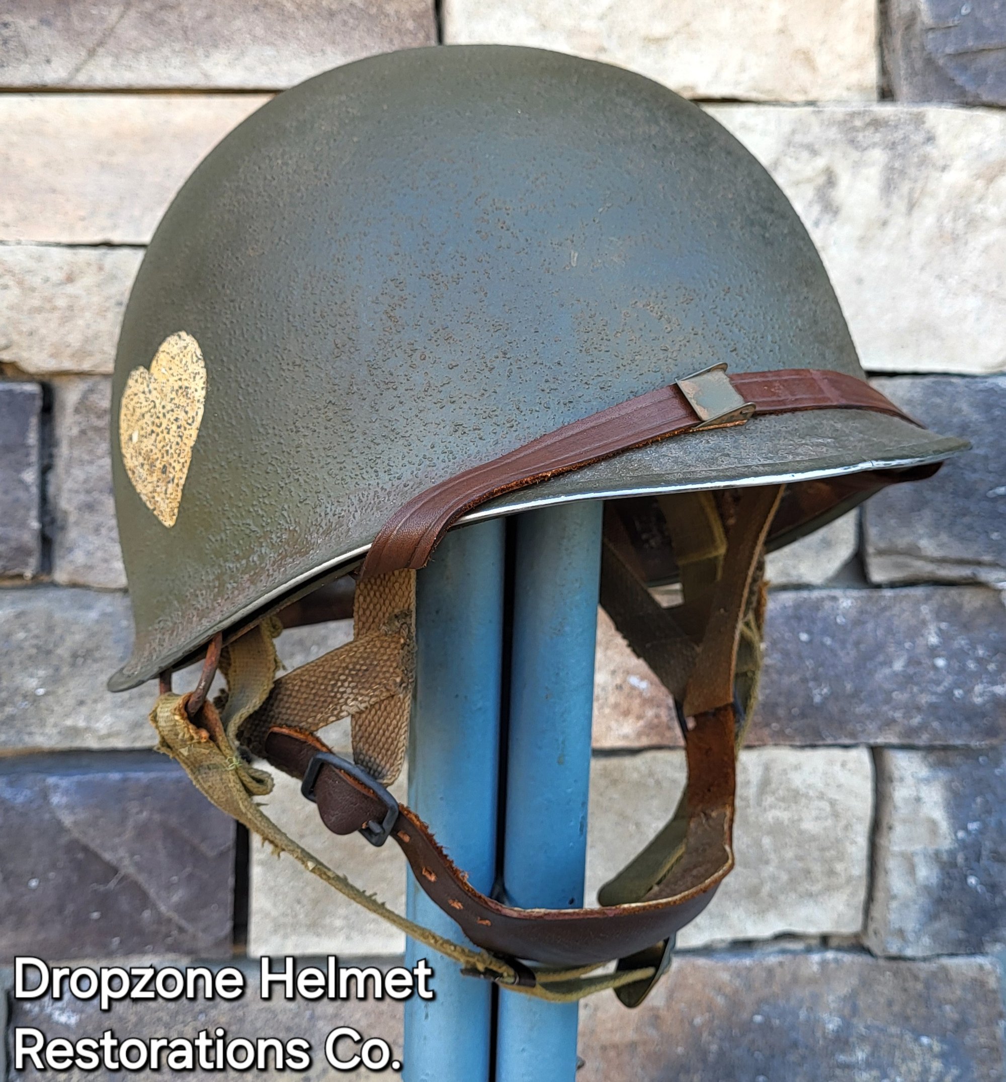 airborne motorcycle helmet markings WWII US Army Restored Original M2 Paratrooper D Bale Shell and Liner with 507th PIR NCO Emblem Clone Army Customs Will U.S Airborne helmets ever
