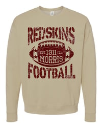 THROWBACK REDSKINS FOOTBALL ADULT CREWNECK SWEATSHIRT - SAND