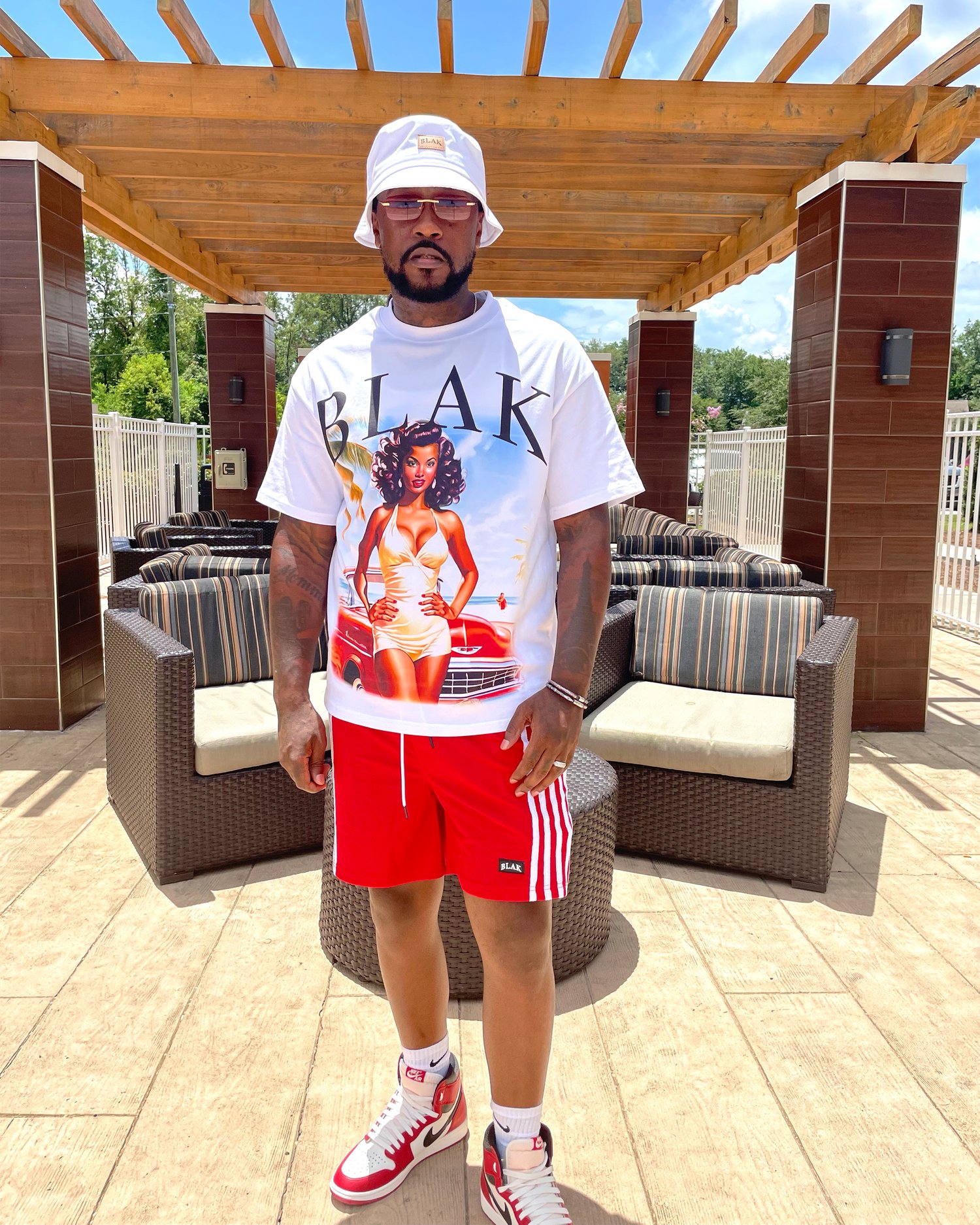 Image of The BLAK 24' Summer Shorts in Red