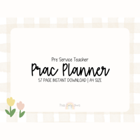 Image 1 of Pre-Service Teacher Prac Planner | BEIGE GINGHAM