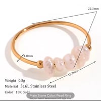 Image 3 of Gold Pearl Ring 