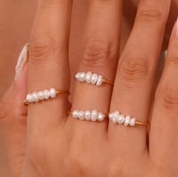 Image 1 of Gold Pearl Ring 