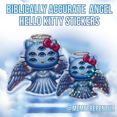 Image of Biblically Accurate Angel Hello Kitty Stickers