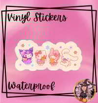 Image 1 of Kitty Friends Vinyl Sticker 