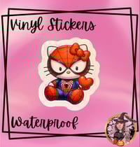 Image 1 of Kitty Spidey Vinyl Sticker 
