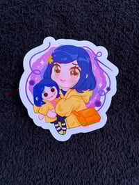 Image 2 of Coraline Doll Vinyl Sticker