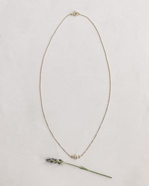 Image of *SALE - WAS £1550* 18ct yellow gold 3.7mm rose-cut diamond trilogy necklace