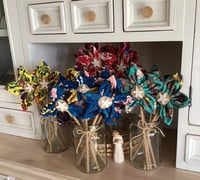 Image 1 of Memory Flowers custom created from a clients loved ones collection of special clothing 