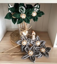 Image 2 of Memory Flowers custom created from a clients loved ones collection of special clothing 