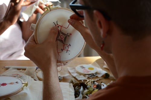 Image of Embroidery & Brunch, with traditional Macedonian patterns by Damaja and food by Kori