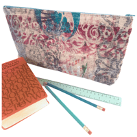 Image 2 of Print Table Zip Purse in Fretwork (large)