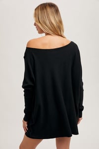 Image 5 of FLOWY BOATNECK DOLMAN TUNIC - LATE AUG