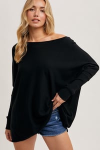 Image 6 of FLOWY BOATNECK DOLMAN TUNIC - LATE AUG