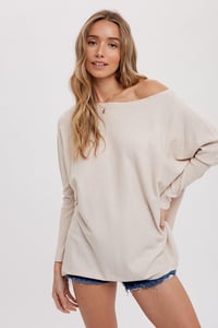 Image 3 of FLOWY BOATNECK DOLMAN TUNIC - LATE AUG