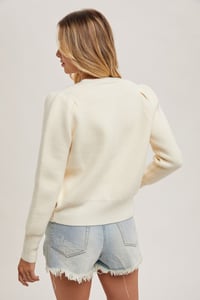 Image 5 of Button-down V-neck cardigan