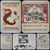 Image of original antique milton zeis rockford tattoo ink ralph johnstone flash catalog
