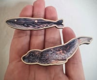 Image 2 of Wooden Whale pin 