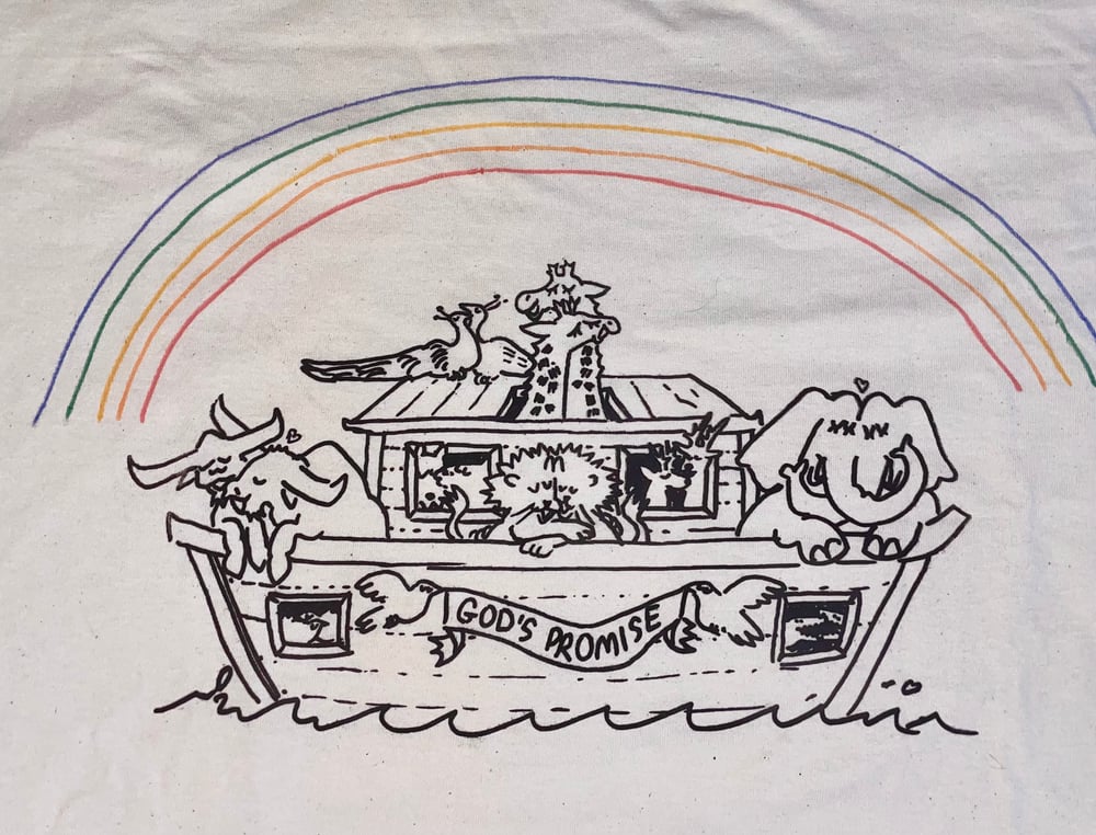 Image of Fruity Noah’s Ark tee- single side front print- 2XL