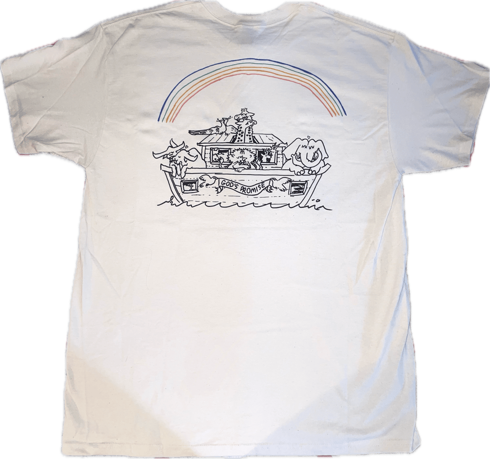 Image of fruity noah’s ark tee- 2 sided, Large