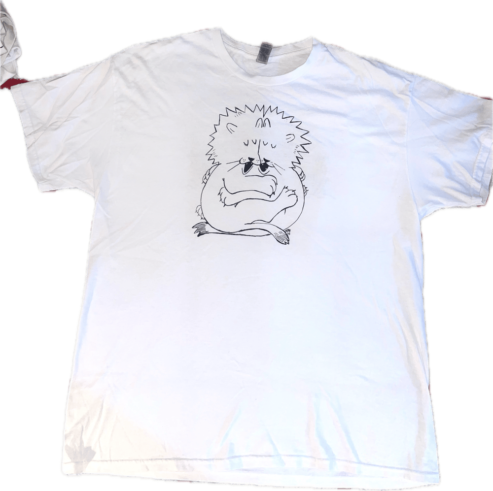 Image of fruity noah’s ark shirt- XL on white tee