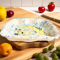 Image 1 of Handmade ceramic plate, "Lemon Sonata"