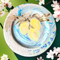 Image 2 of Handmade ceramic plate, "Lemon Sonata"