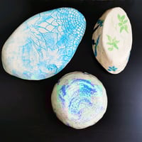 Image 3 of Ceramic plate, handmade dish "Elf's iris"