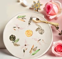 Image 1 of Ceramic plate handmade "Field Flowers"