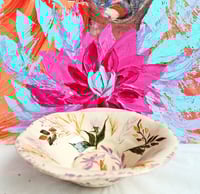 Image 1 of Ceramic plate made of clay "Field Flowers"