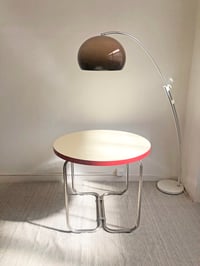 Image 1 of //VENDIDA//  MESA DE MELAMINA CON PATAS CROMADAS, AÑOS 60