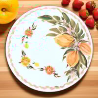 Image 3 of Ceramic plate, handmade plate, porcelain "Stylish lemons"