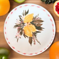 Image 1 of Porcelain plate, ceramic plate "Lemon parfait"