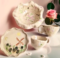 Image 2 of Ceramic plate, handmade dish "Mill"