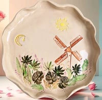 Image 1 of Ceramic plate, handmade dish "Mill"